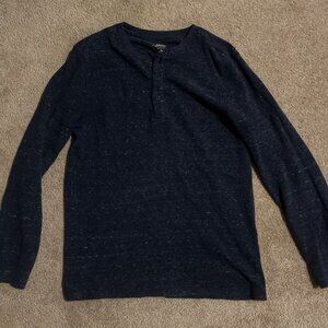 Bass Men’s Henley Blue Long Sleeve Shirt‎ Small